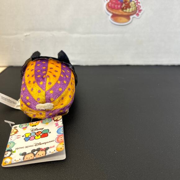 Disney Store Tsum Tsum Mini Plush 3.5" JAPAN Black Cat Dale Halloween Red Nose - Picture 7 of 10